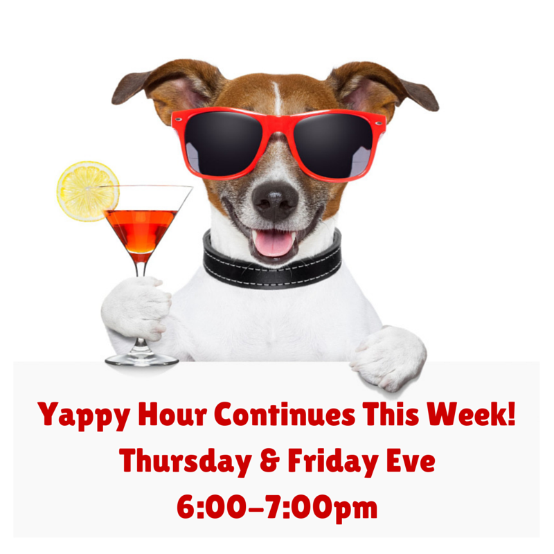 Join Us for Yappy Hour Every Thurs & Fri Eve in September